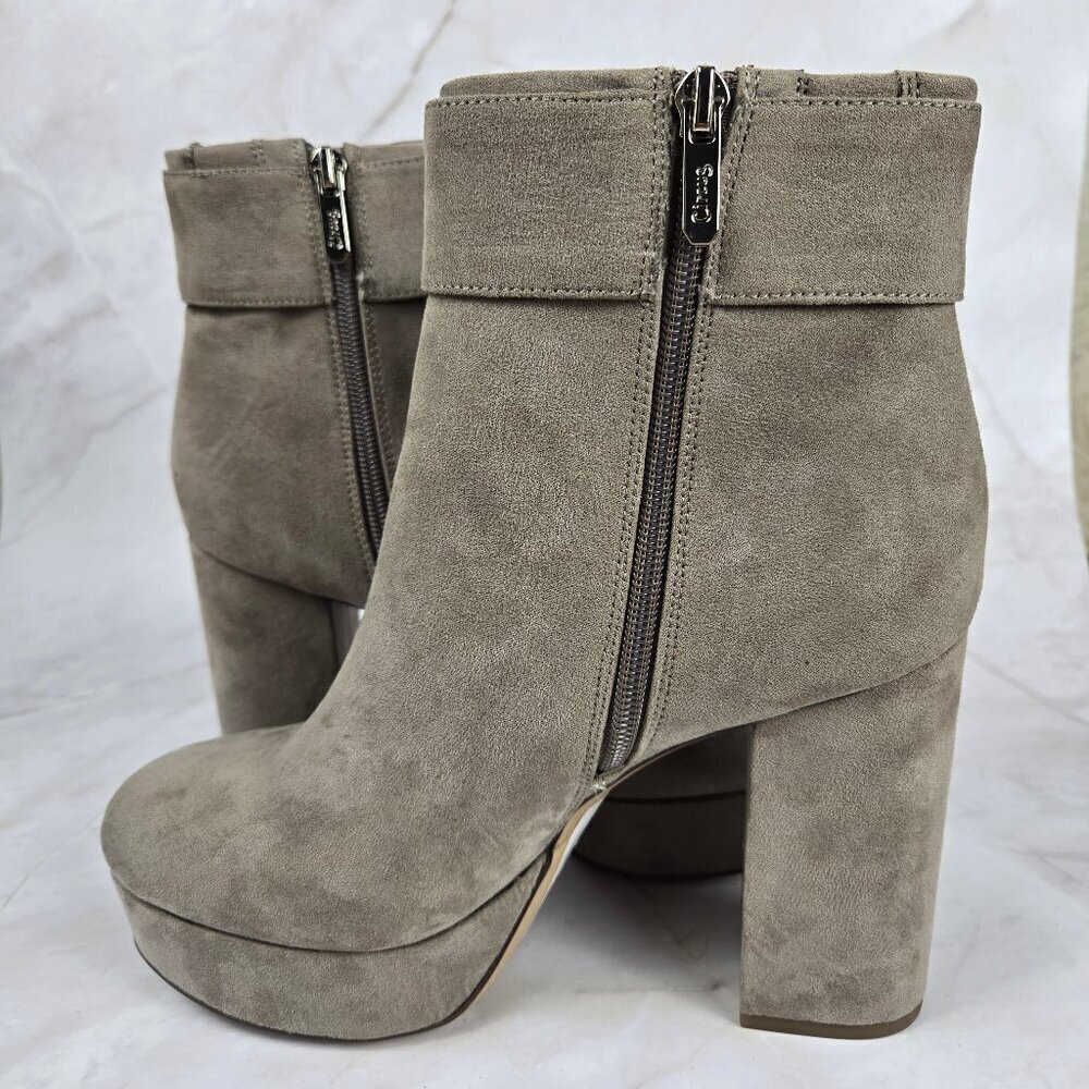Circus Sam Edelman Alie Size 8M Flint Grey Platform Booties Suede Leather NWT - Picture 10 of 16